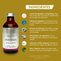 Pepti Tox Solucion Concentrada Anti - arrugas efecto Btox Vial - Nuestra Tierra Cosmética Ancestral