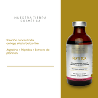 Pepti Tox Solucion Concentrada Anti - arrugas efecto Btox Vial - Nuestra Tierra Cosmética Ancestral