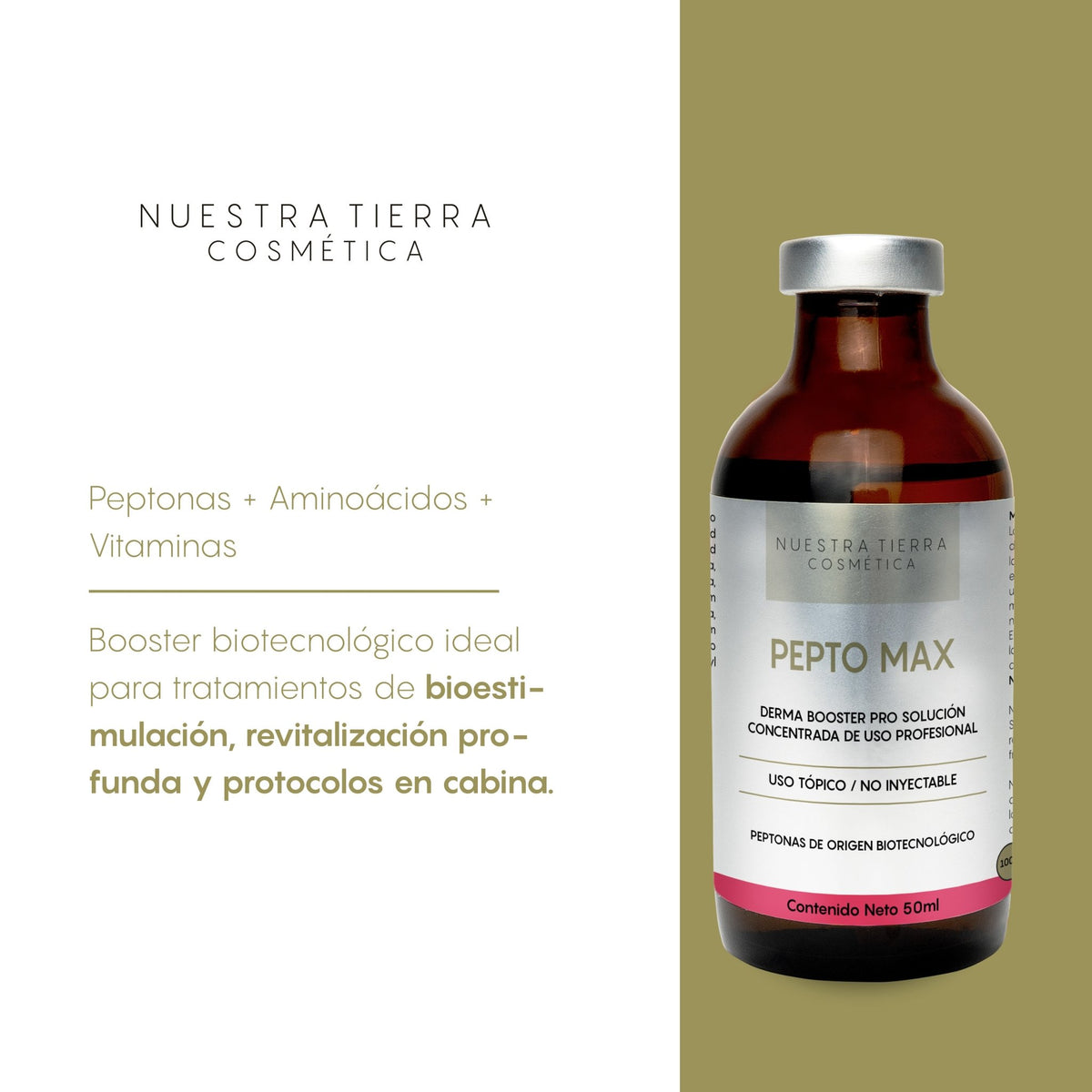 Pepto Max Solucion Concentrada Peptonas Vegetales Vial - Nuestra Tierra Cosmética Ancestral