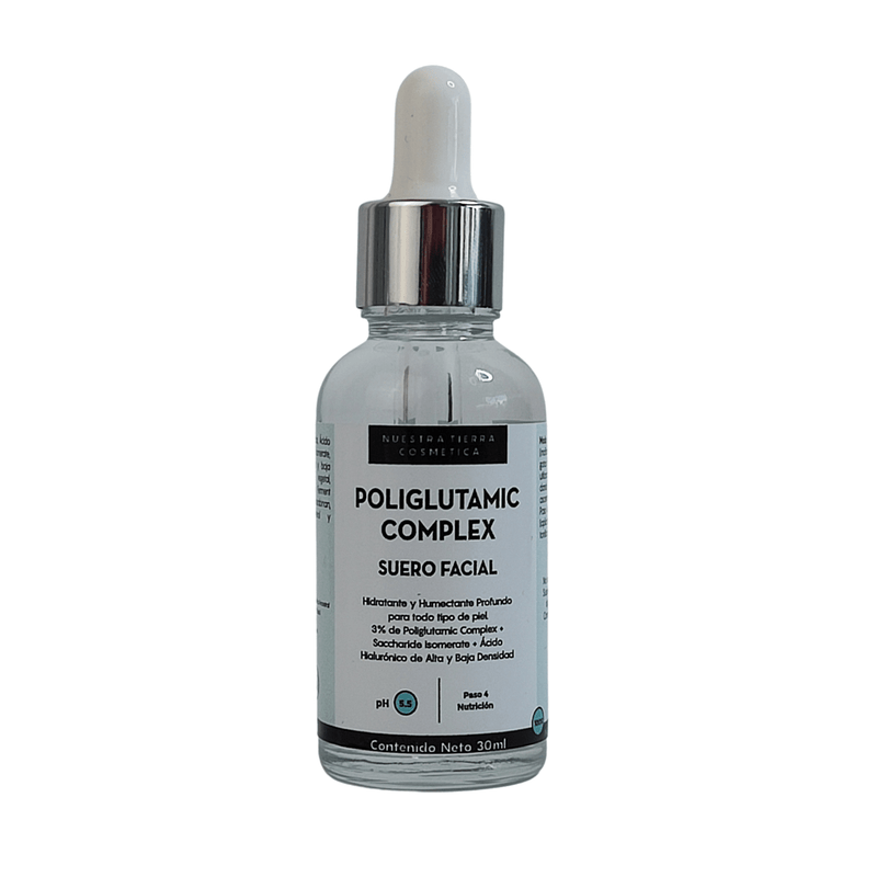 Poliglutamic Complex Suero Hidratante y Humectante Profundo - Nuestra Tierra Cosmética Ancestral