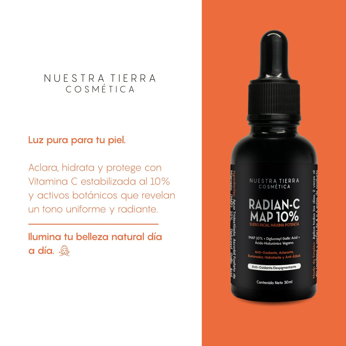 Radian - C MAP Suero de Vitamina C - Nuestra Tierra Cosmética Ancestral