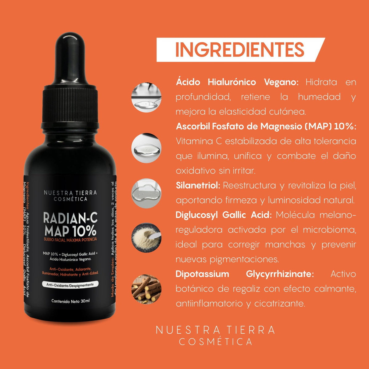 Radian - C MAP Suero de Vitamina C - Nuestra Tierra Cosmética Ancestral