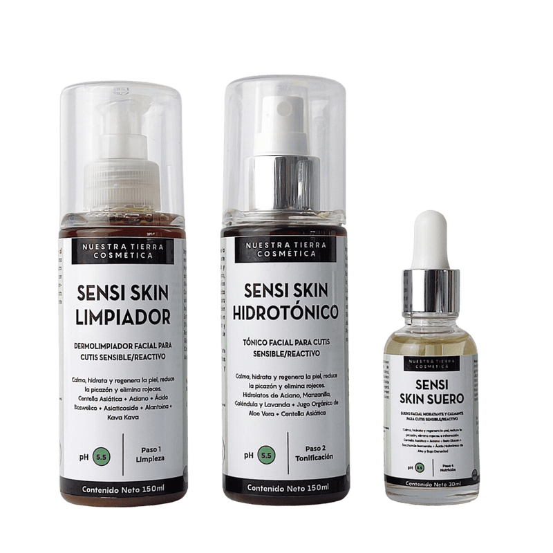 Ritual Piel Sensible de 3 pasos - Nuestra Tierra Cosmética Ancestral