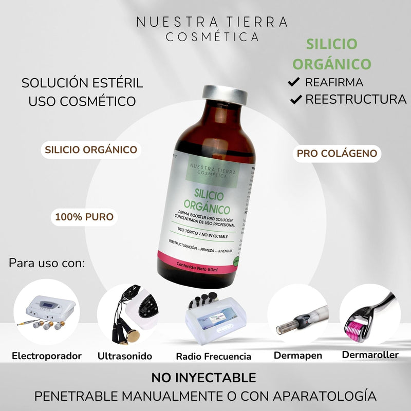 Silicio Organico Solucion Concentrada Vial - Nuestra Tierra Cosmética Ancestral