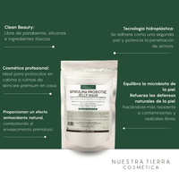 Spirulina Probiotic Jelly Mask - Mascarilla Hidroplastica con Spirulina y Probioticos - Nuestra Tierra Cosmética Ancestral