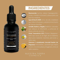 Suero Aclarante Acido Tranexamico 10% para melasma y manchas rebeldes - Nuestra Tierra Cosmética Ancestral