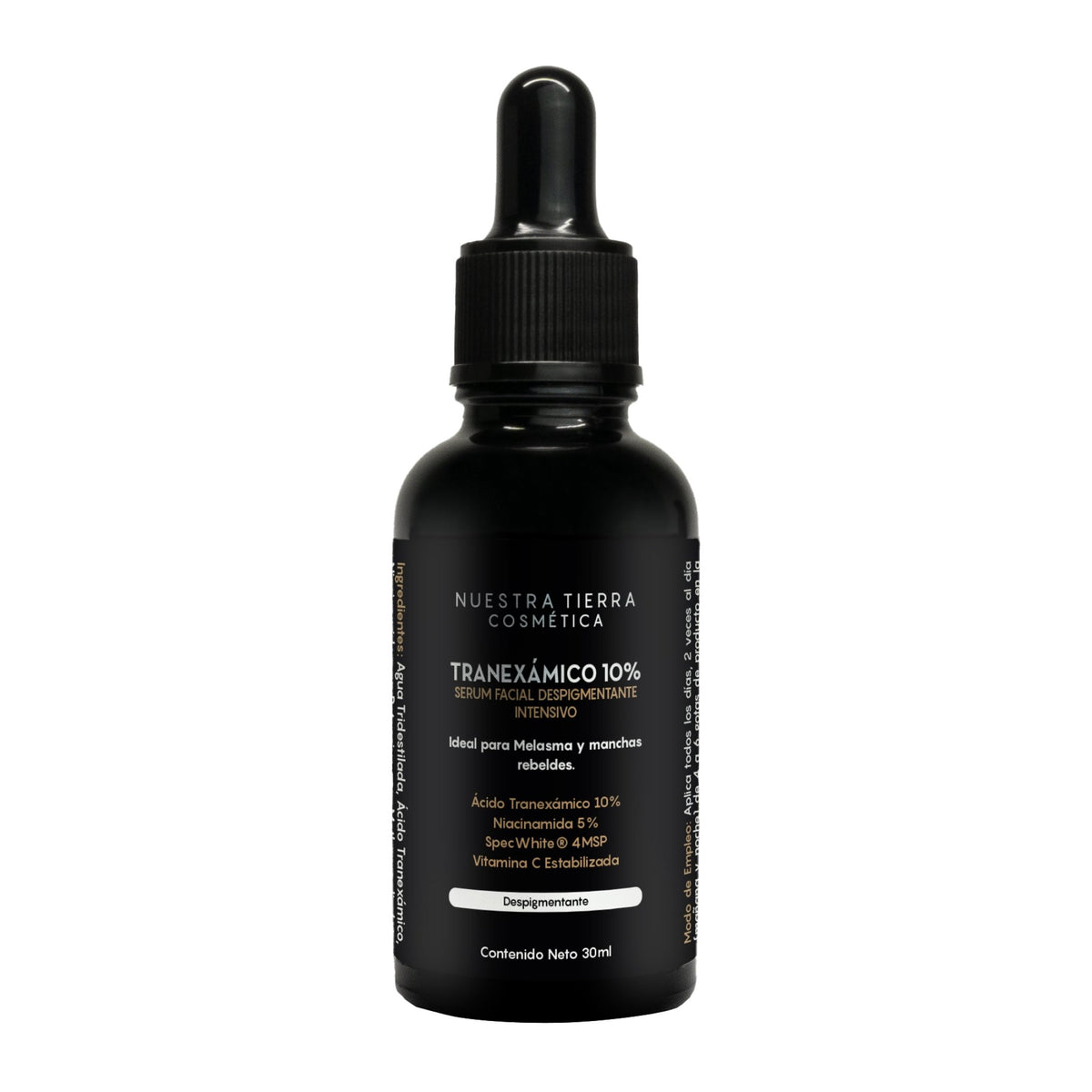 Suero Aclarante Acido Tranexamico 10% para melasma y manchas rebeldes - Nuestra Tierra Cosmética Ancestral