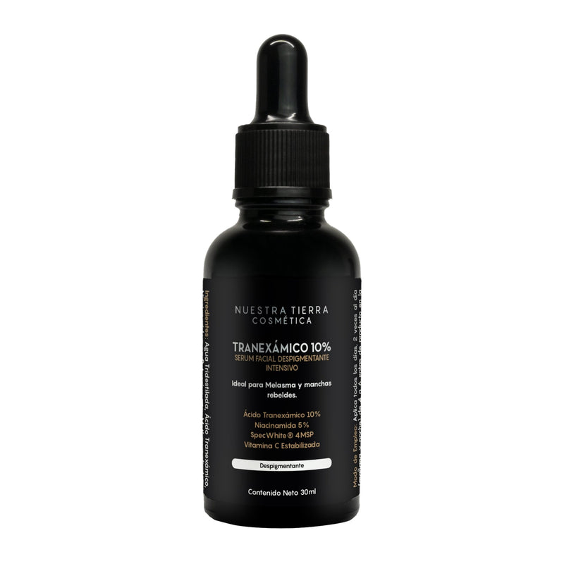 Suero Aclarante Acido Tranexamico 10% para melasma y manchas rebeldes - Nuestra Tierra Cosmética Ancestral