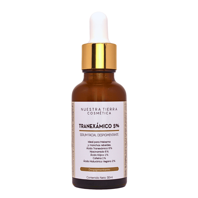 Suero Aclarante Acido Tranexamico 5% para melasma y manchas rebeldes - Nuestra Tierra Cosmética Ancestral