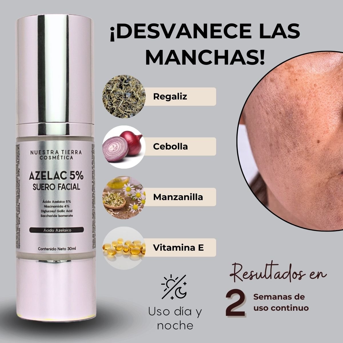 Suero Azelac 5% - Nuestra Tierra Cosmética Ancestral