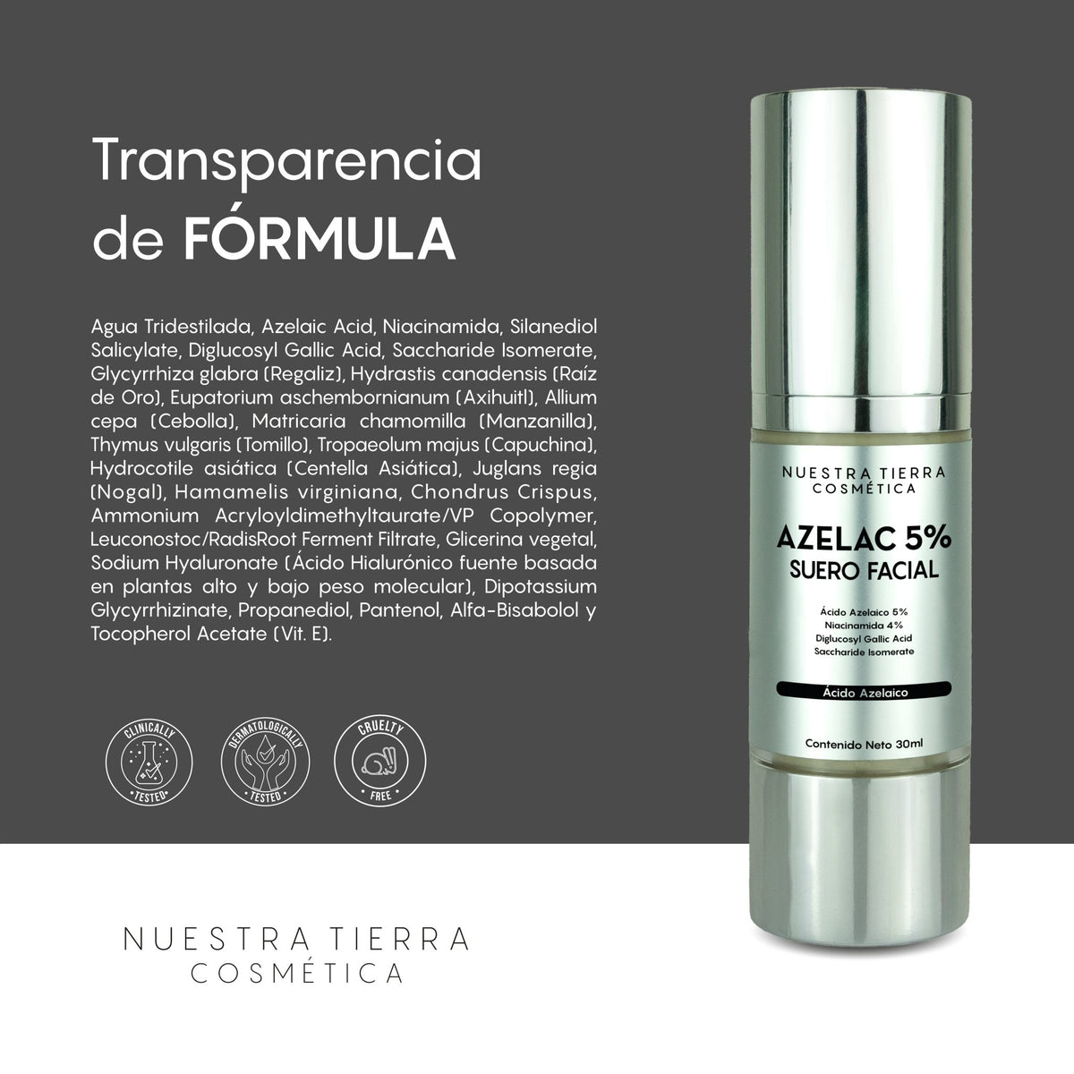 Suero Azelac 5% - Nuestra Tierra Cosmética Ancestral
