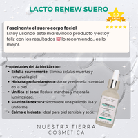 Suero de Acido Lactico Aclarante - Nuestra Tierra Cosmética Ancestral