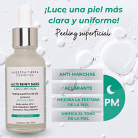Suero de Acido Lactico Aclarante - Nuestra Tierra Cosmética Ancestral