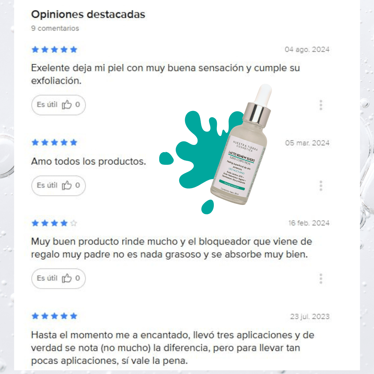 Suero de Acido Lactico Aclarante - Nuestra Tierra Cosmética Ancestral