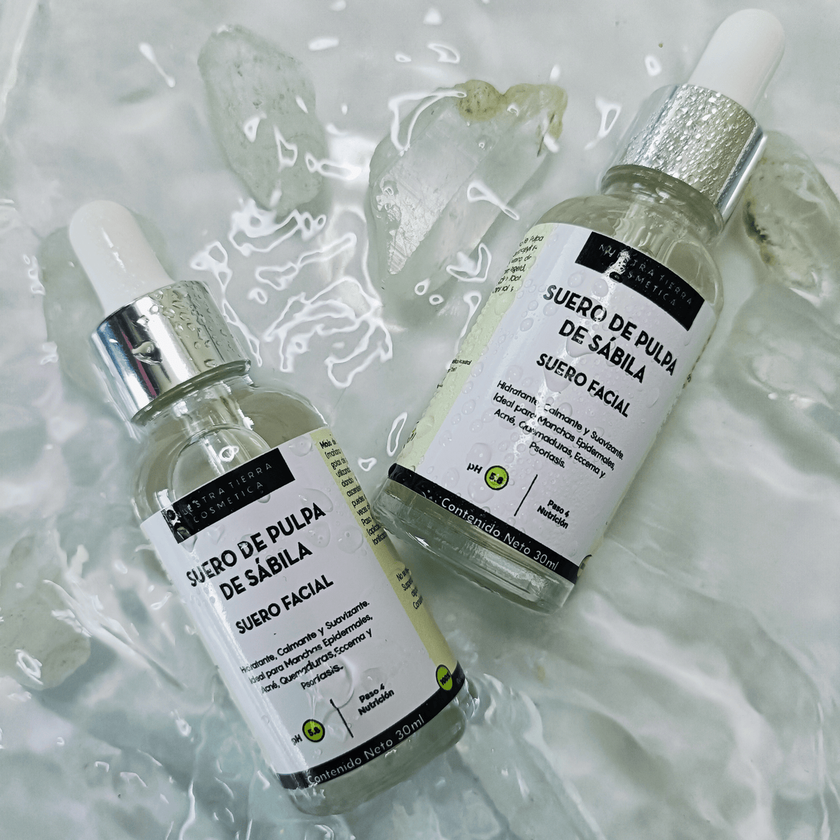 Suero de Pulpa de Sabila Hidratante, Calmante y Suavizante - Nuestra Tierra Cosmética Ancestral