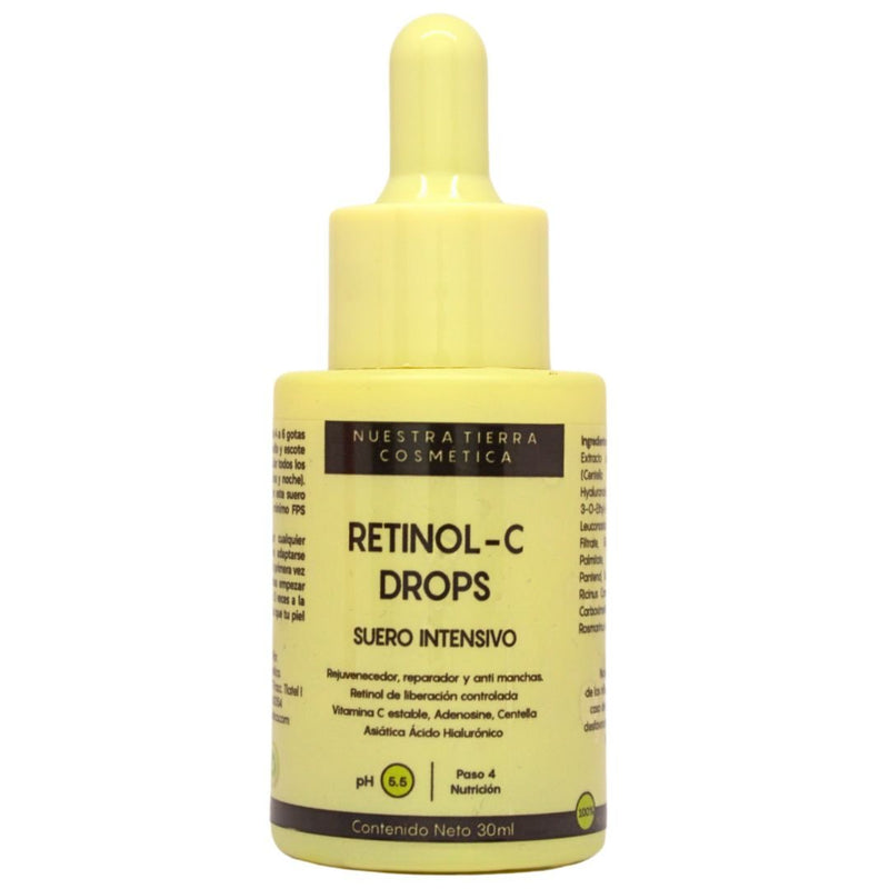 Suero Intensivo con Retinol de liberación controlada y Vit. C - Nuestra Tierra Cosmética Ancestral