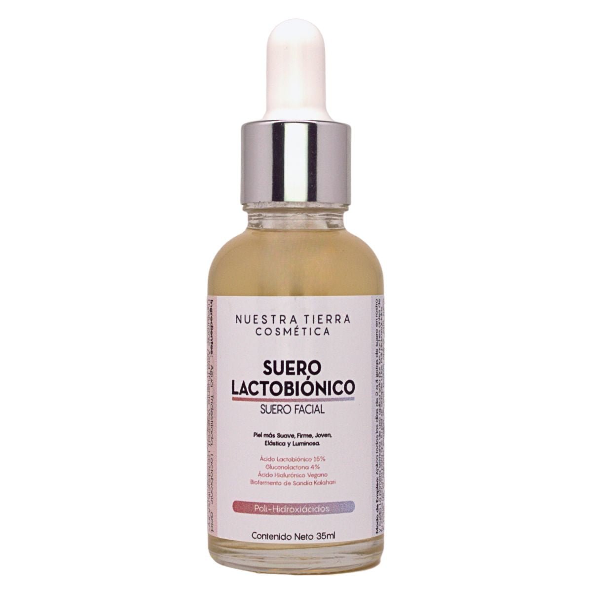 Suero Lactobionico piel mas suave, firme, joven, elastica y luminosa. - Nuestra Tierra Cosmética Ancestral