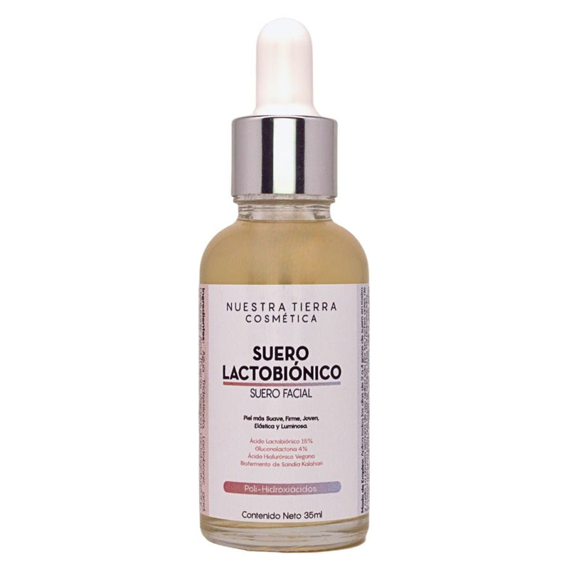 Suero Lactobionico piel mas suave, firme, joven, elastica y luminosa. - Nuestra Tierra Cosmética Ancestral