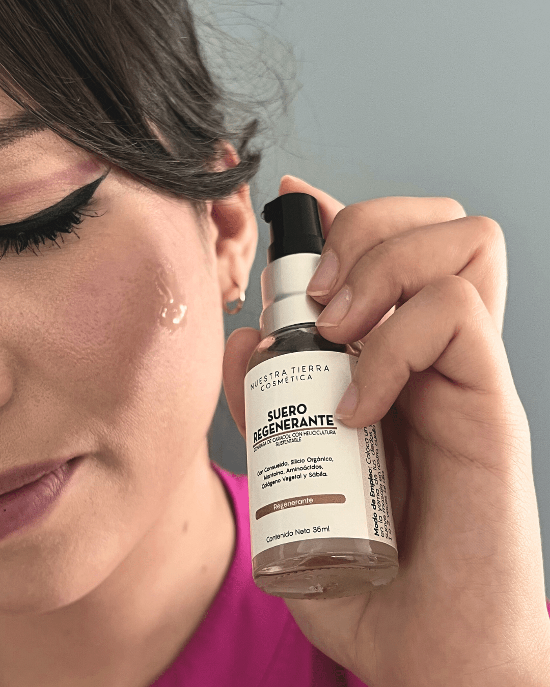 Suero Regenerante de Baba de Caracol Sustentable Ideal para paño y pecas - Nuestra Tierra Cosmética Ancestral