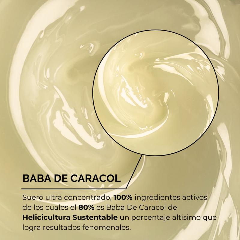 Suero Regenerante de Baba de Caracol Sustentable Ideal para paño y pecas