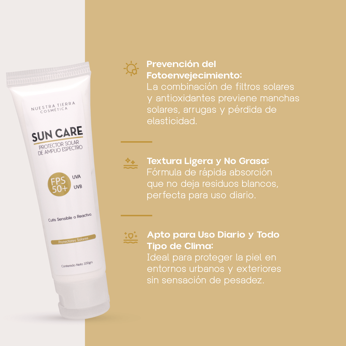 Sun Care Cutis Sensible - Nuestra Tierra Cosmética Ancestral