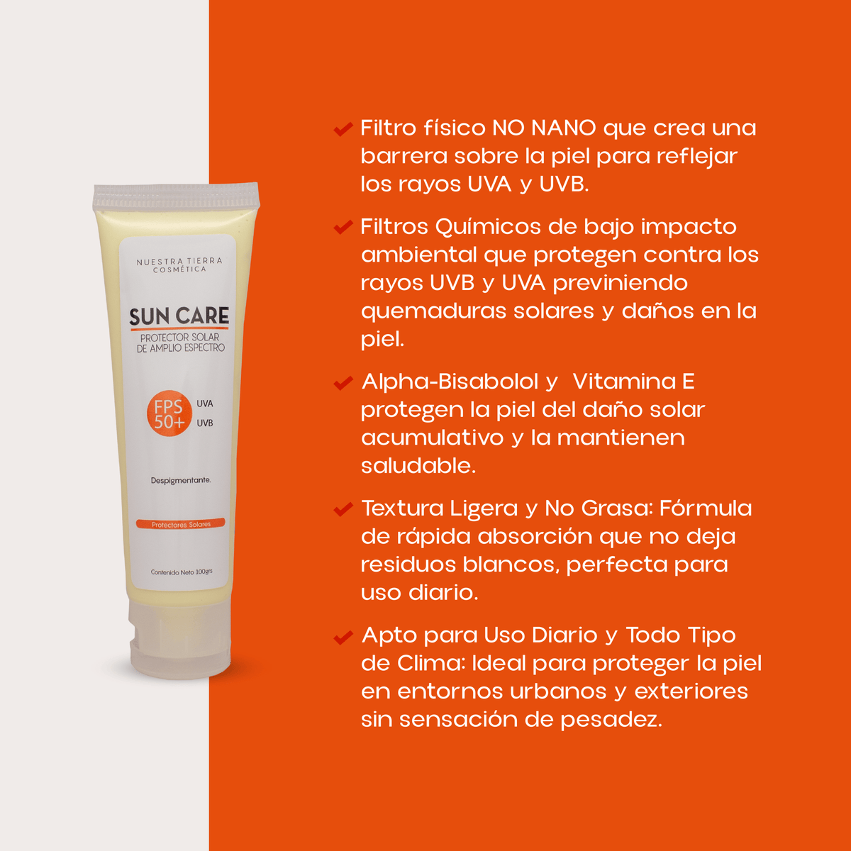 Sun Care Despigmentante - Nuestra Tierra Cosmética Ancestral