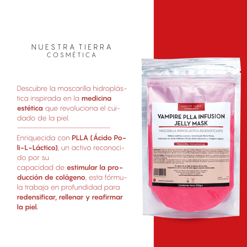 Vampire PLLA Infusion Mascarilla Hidro - Plastica Redensificante y Rellenadora - Nuestra Tierra Cosmética Ancestral