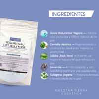 Vegan Hyalu Lift Mascarilla Hidro - Plastica Humectante y Tensora - Nuestra Tierra Cosmética Ancestral