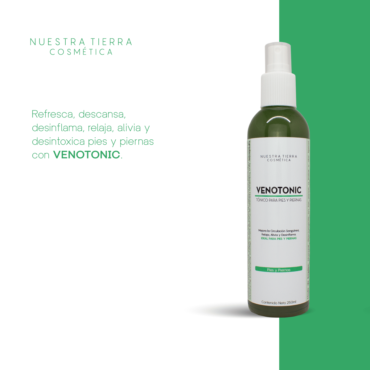 Venotonic Tonico para pies y piernas - Nuestra Tierra Cosmética Ancestral