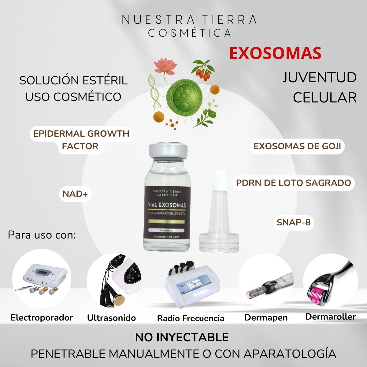 Vial Exosomas Ciencia Reparadora en Gotas - Nuestra Tierra Cosmética Ancestral