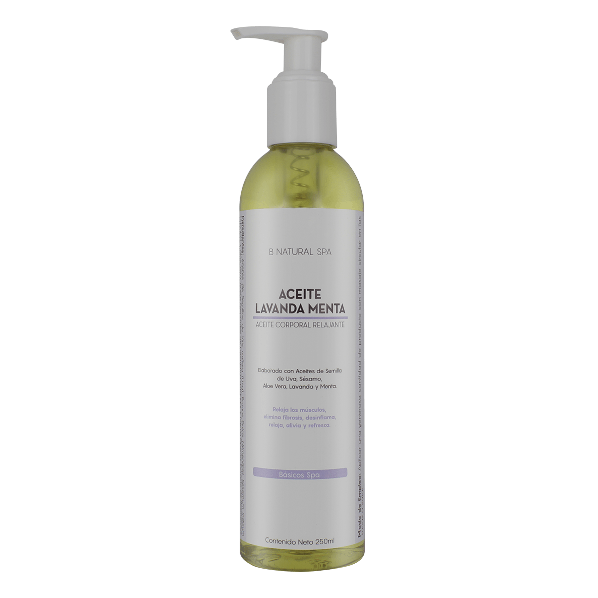 Aceite Corporal Lavanda y Menta Relajante Anti - estres - Nuestra Tierra Cosmética Ancestral