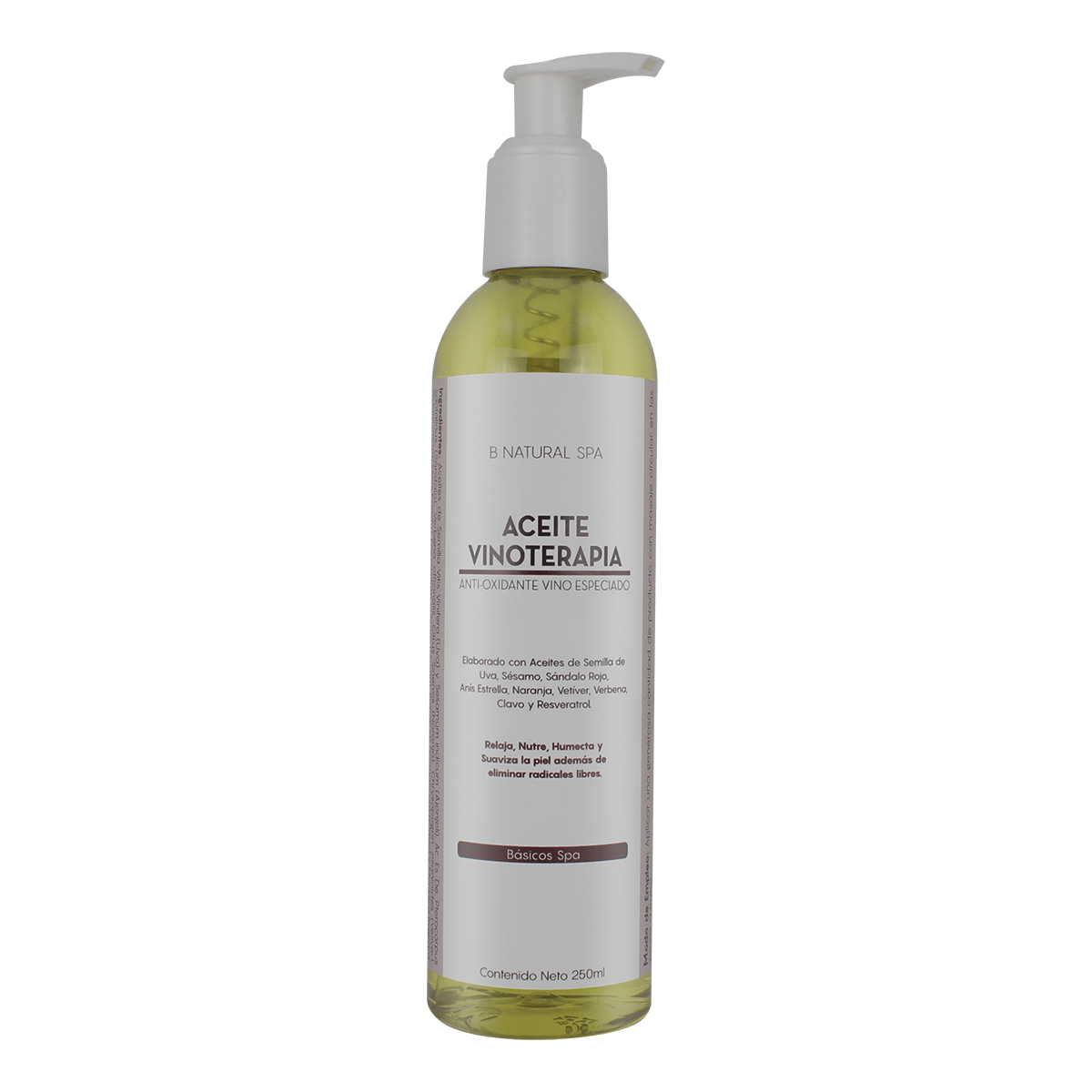 Aceite Vinoterapia con Resveratrol - Nuestra Tierra Cosmética Ancestral