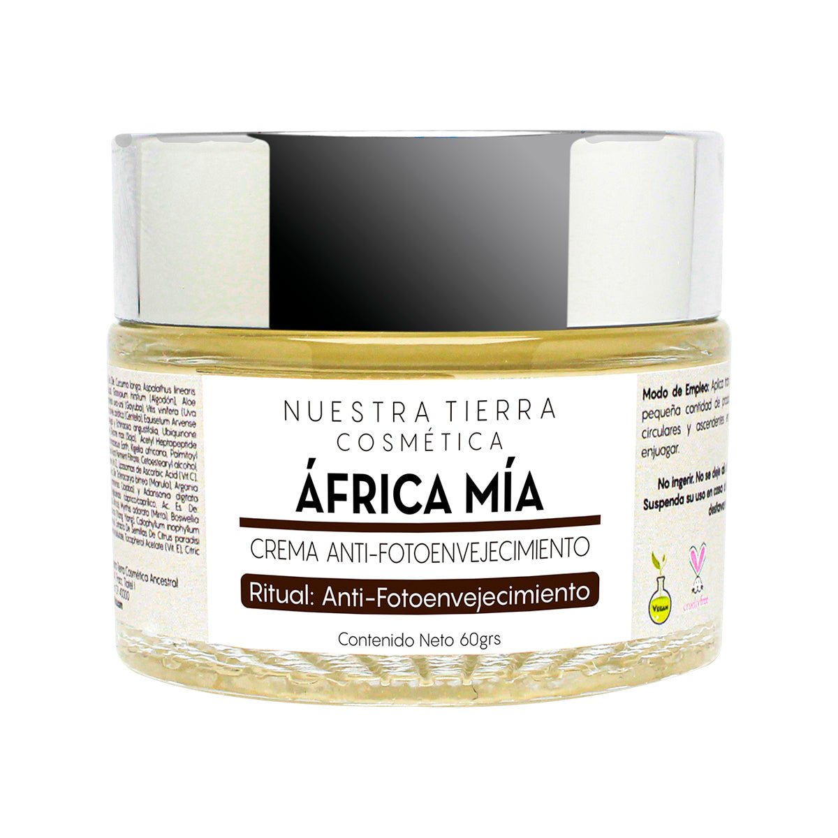 Africa Mia Crema con Marula y Argan - Nuestra Tierra Cosmética Ancestral