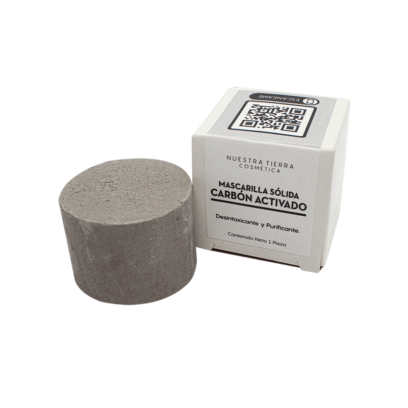 Carbon Activado Mascarilla Solida - Nuestra Tierra Cosmética Ancestral
