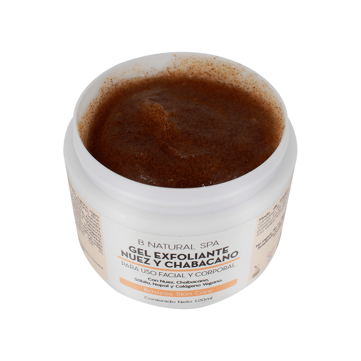 Gel Exfoliante De Nuez, Chabacano y Colageno Vegano - Nuestra Tierra Cosmética Ancestral