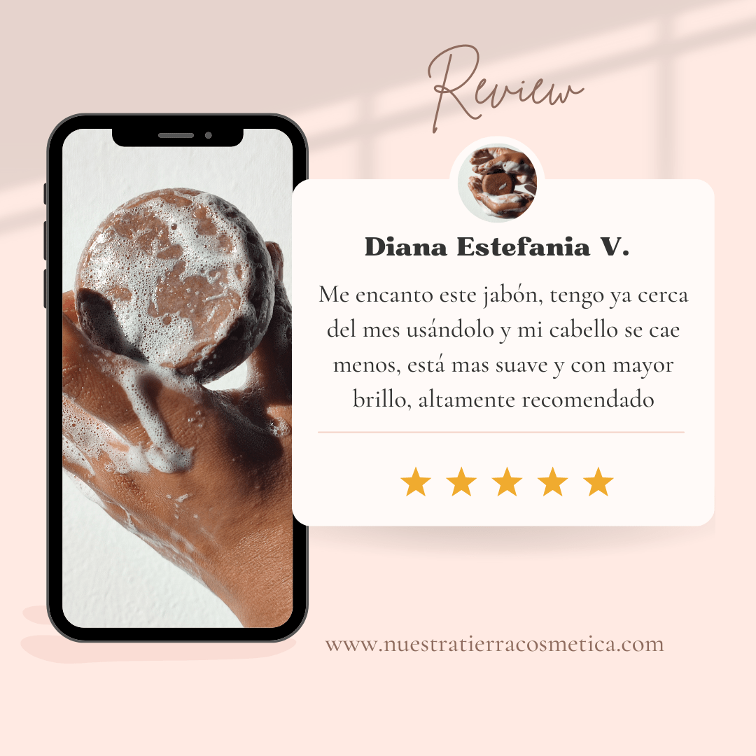 Raices Shampoo Solido 2 en 1 Anti - Caida y Crecimiento - Nuestra Tierra Cosmética Ancestral