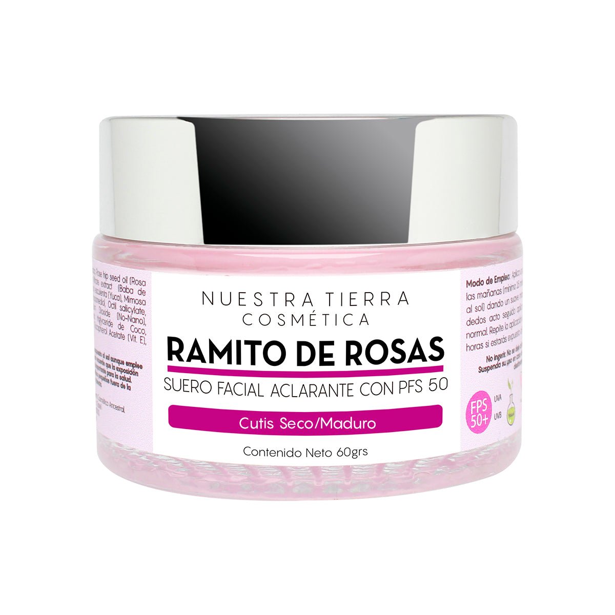 Ramito de Rosas Suero Aclarante con FPS - Nuestra Tierra Cosmética Ancestral
