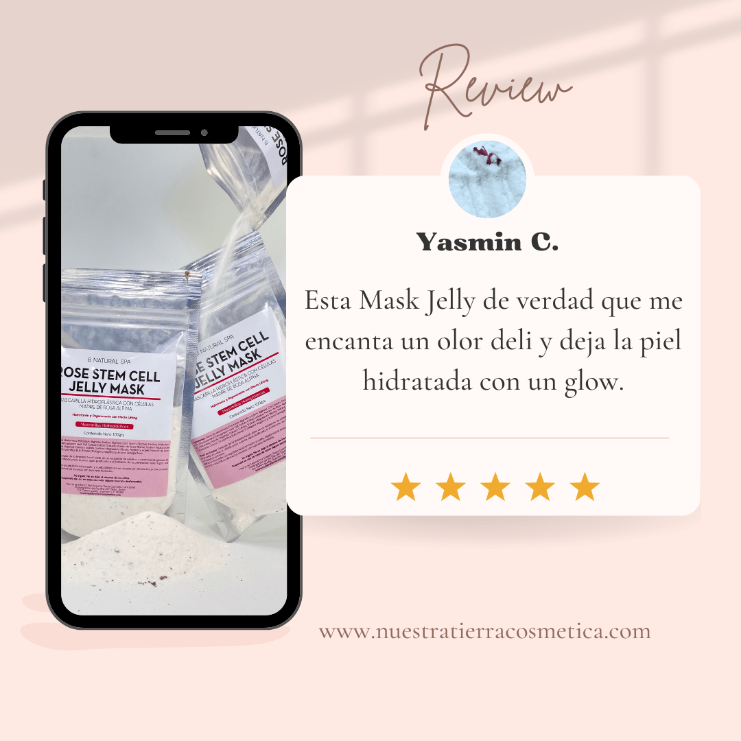 Rose Stem Cell Mascarilla Hidro - Plastica Efecto Lifting Anti - Edad Jelly Mask - Nuestra Tierra Cosmética Ancestral