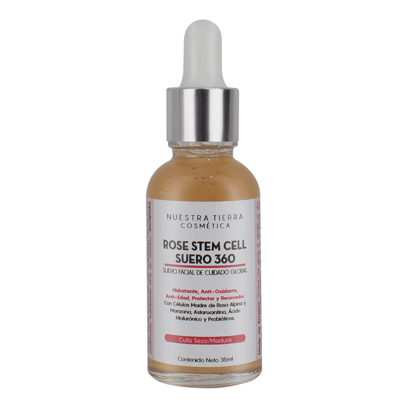 Rose Stem Cell Suero Facial Anti - Edad con Astanxantina - Nuestra Tierra Cosmética Ancestral