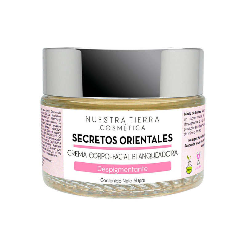 Secretos Orientales Crema Aclarante con Ac. Kojico, Arbutina y Vit. C - Nuestra Tierra Cosmética Ancestral