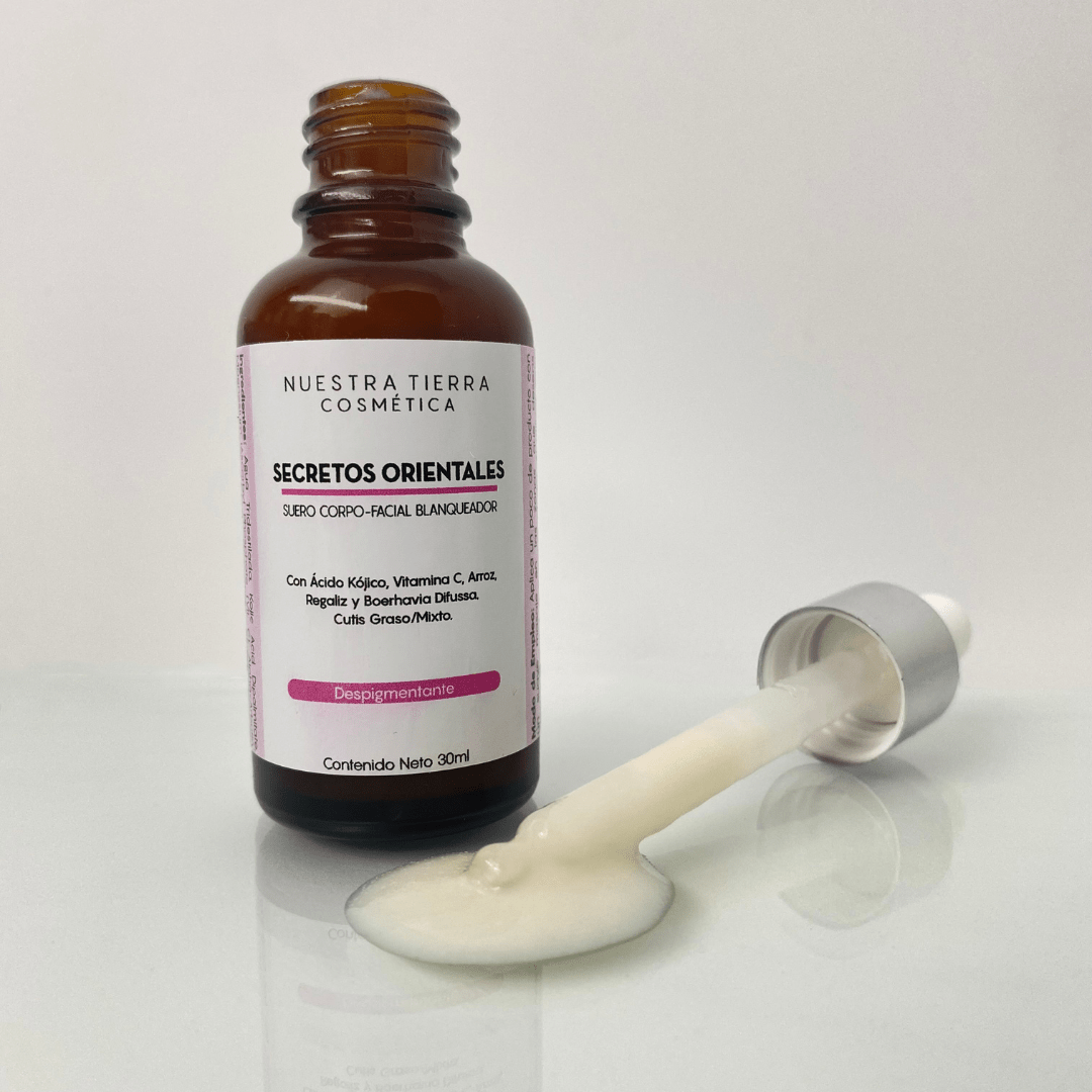 Secretos Orientales Suero Aclarante con Ac. Kojico, Arbutina y Vit. C - Nuestra Tierra Cosmética Ancestral