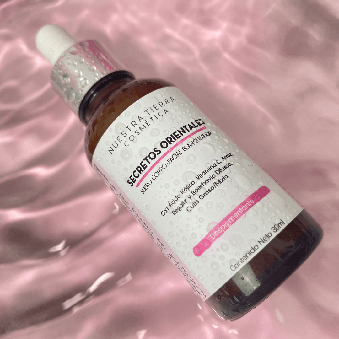 Secretos Orientales Suero Aclarante con Ac. Kojico, Arbutina y Vit. C - Nuestra Tierra Cosmética Ancestral