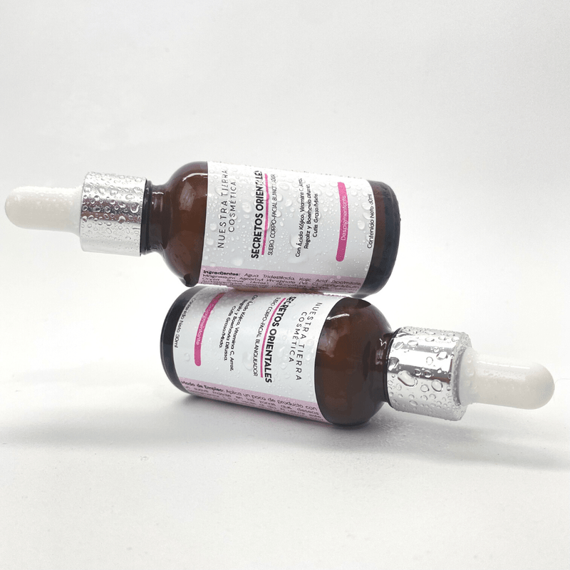 Secretos Orientales Suero Aclarante con Ac. Kojico, Arbutina y Vit. C - Nuestra Tierra Cosmética Ancestral